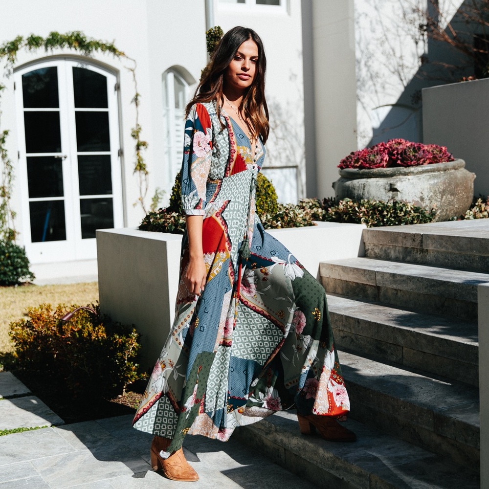 MARNIE PRINT INDIANA MIXED MAXI DRESS JAASE BOUTIQ - Picture 4 of 8